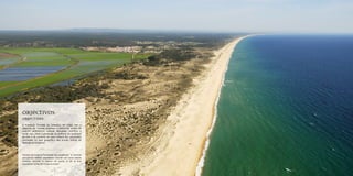 OBJECTIVOS
oBJECTIVES
A Fundação Herdade da Comporta foi criada com o
objectivo de “realizar, promover e patrocinar acções de
carácter assistencial, cultural, educativo, científico e
social, que visem a promoção da melhoria da qualidade
de vida e do aumento do nível cultural das populações
residentes na área geográfica dos actuais limites da
Herdade da Comporta”.
..............................
Herdade da Comporta Foundation was established to “promote
and sponsor cultural, educational, scientific and social welfare
activities, destined to improve the quality of life of local
populations within the Comporta Estate”.
 