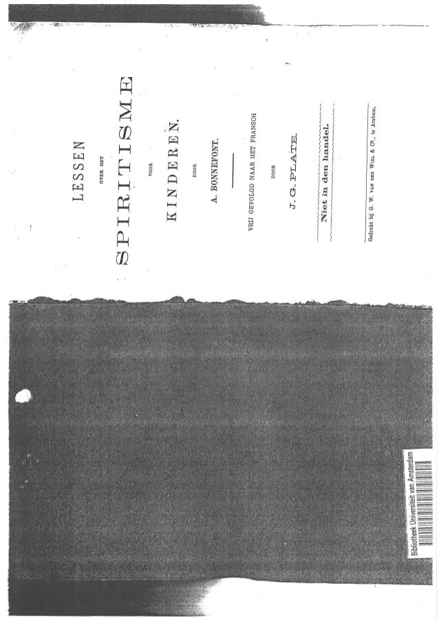 Brochura Lessen Over Spiritisme Jg Plate