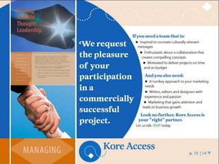 Kore Access, Incorporated Brochure