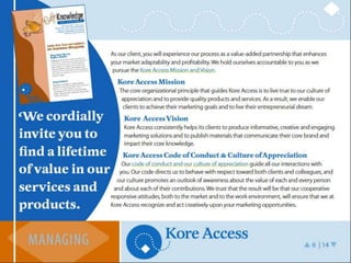 Kore Access, Incorporated Brochure