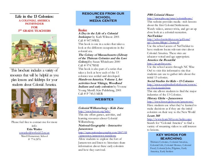 Colonial home school project Colonial home school project