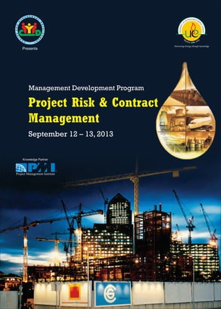 MANAGEMENT DEVELOPMENT PROGRAM “Project Risk & Contract Management”