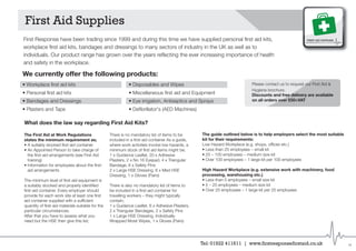 First Response Quick Reference Guide First Response (First Aid) Ltd Brochure | PDF