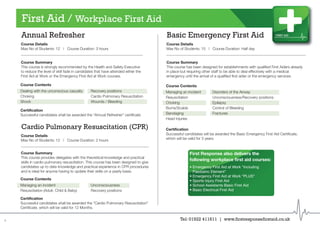 First Response Quick Reference Guide First Response (First Aid) Ltd Brochure | PDF