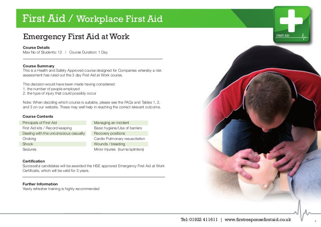 First Response (First Aid) Ltd Brochure