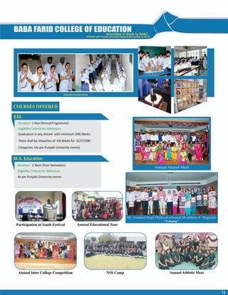 Information Brochure of Baba Farid Group Of Institutions.
