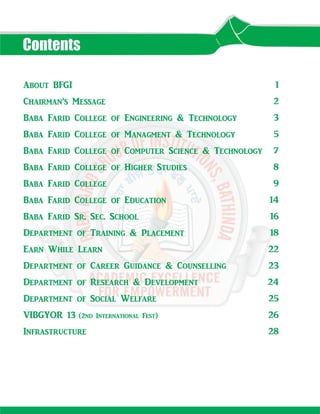 Information Brochure of Baba Farid Group Of Institutions.