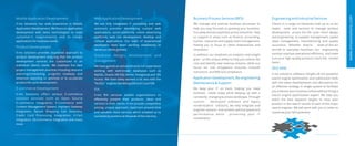 Mobile Application Development
Product Development
E-commerce Development
X-mx Solutions has wide experience in Mobile
Application Development. We focus on application
development with latest technologies, to meet
customer's requirements and to create
applications for business needs.
X-mx solutions provides organized approach to
product development ensuring that the product
development services are customized to an
individual client’s needs. We maintain the best
project management practices including resource
planning/scheduling, progress roadway and
time/cost reporting to optimize or to accelerate
product life-cycle development.
X-mx Solutions offers various E-commerce
solution services such as Open Source
E-commerce Integration, E-Commerce with
Content Management System, Payment Gateway
Integration, Secure Shopping Cart Solutions,
Credit Card Processing Integration, X-Cart
Integration, Os-Commerce Integration and many
more
Web Application Development
Database design, development and
management
RIA
We are fully integrated IT consulting and web
solutions provider developing custom web
applications, social platforms, online advertising
platforms, web site development, desktop and
console applications. Our team of experienced
developers have been working relentlessly to
serve our clients globally.
We have gained an extraordinarily rich experience
working with well-known databases such as
MySQL, Oracle, MS SQL Server, Postgresql and MS
Access. We have lately worked a lot also with the
“NoSQL” engines like MongoDB and CoachDB.
X-mx RIA services enable organizations to
effectively present their products, ideas and
services to their clients. X-mx provide competitive
pricing, unique approach, rapid turn-around time
and valuable client services which enabled us to
successfully position at the peak of the industry.
Business Process Services (BPS)
Application Development, Re-engineering
Maintenance & Support
We manage and execute business processes to
help you stay focused on growing your business.
Our deep domain expertise across industries help
us support in areas such as finance, accounting,
human resources and supply chain management,
freeing you to focus on client relationships and
innovation.
In addition, our emphasis on analytics and insight
gives us the unique ability to help you reduce the
cost and identify new revenue streams, while our
focus on risk mitigation ensures smooth
transitions and 99% SLA compliance.
We keep your IT on track, helping you meet
business needs today while keeping up with a
constantly changing business landscape. Through
custom- developed software and legacy
modernization solutions, we help integrate and
engineer systems that achieve optimal speed and
performance while protecting your IT
investments.
Engineering and Industrial Services
SEO-SEM
Clients in a range of industries look up to us for
expert tools and services to manage product
development across the life cycle—from design
and engineering to supplier management, capital
asset management, manufacturing and quality
assurance. Whether they’re state-of-the-art
aircraft or everyday machines, our engineering
services improve operational efficiency and make
sure your high-quality products reach the market
faster.
X-mx solutions software mingles all the powerful
search engine optimization and submission tools
with the latest developments and discoveries for
an effective strategy in single system to facilitate
you endorse your business online without hiring a
search engine optimization expert. We help you
select the best keyword targets to raise your
position in the search results of each of the major
search engines. We will work with you in order to
maximize your SEO potential
www.xmxsolutions.com
 