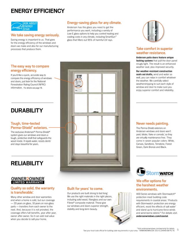 Andersen Brochure 400200architecturalserieswindowdoor9040569