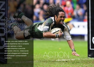 oOrgignini ea z ione ha dmao etivmazoizoinoin ci hee vcei rgsuoid uannao meta. 
L’azione, una volta messa in atto, 
genera esperienza che ci consente 
di poter replicare o meno 
la stessa dinamica a seconda 
del risultato ottenuto, rielaborando 
eventuali atteggiamenti inadeguati 
e valorizzando i comportamenti 
costruttivi. ACTION 
 