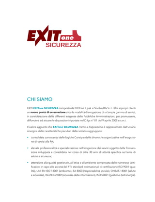 Brochure Convenzione Consip EXITone SICUREZZA | PDF