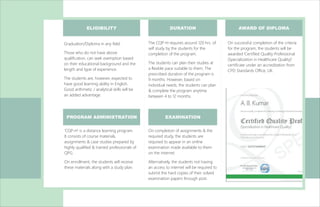 Certified Quality Professional Specialization in Healthcare Quality | PDF