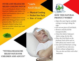 Fever & Headache relief cooling patch