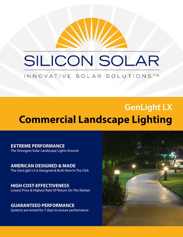 Silicon Solar Brochure GenLight LX Commercial Solar Landscape