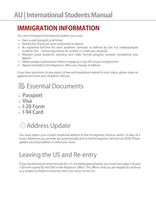 Atlantis University Brochure international-students-manual | PDF