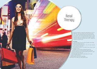 Retail 
Therapy 
Indulge in your passion for shopping that elevates itself to an art form at 
M3M Urbana, where large storefronts come with arcade and gazing 
areas - each boasting a distinctive fascia and housing the finest brands 
from around the world. A charming boulevard type ambiance, complete 
street lamps, motifs, sit-out and kiosks recreate the legendary shopping 
experiences of Rodeo Drive and Oxford Street of London, making for an 
occasion that is second to none. 
Key Nuggets 
• One of the largest commercial complex in the NCR on the Hi-Street 
Retail format, of nearly 5 lacs sq. ft. 
• One of the best commercial project mix - retail, anchor store, restaurant 
& food courts, office, serviced units 
• Every retail block has distinctive front façade & unique character to break 
the structural monotony 
• Sky-Bridge over the central plaza connecting the retail blocks 
• Provision for split AC’s in the retail units with provision for placing the 
external units behind the louvers to retain the aesthetic appeal of the complex. 
• Provision for wet points in all the units. 
• Floor to floor height, retail: 4.5 meters, double height retail: 9.0 meters 
• Provision for cable TV/IPTV/DTH. 
• Dedicated signage areas for all units as per design. 
• Fully finished common toilets with modern fittings & fixtures. 
http://www.m3mnewprojects.co.in/m3m-urbana-sector-67-gurgaon/ 
 