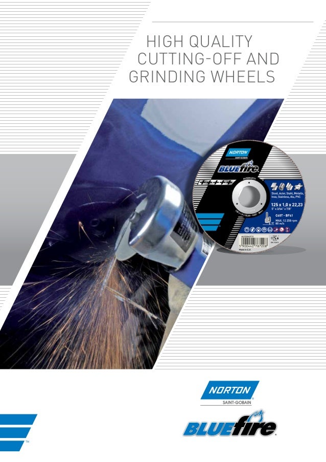 Brochure Norton Blue Fire cuttingoff and grinding wheels