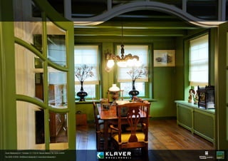 Klaver Makelaardij B.V. | Trambaan 12 | 1733 AX Nieuwe Niedorp | Tel. 0226-414008
Fax 0226-414009 | info@klavermakelaardij.nl | www.klavermakelaardij.nl

 