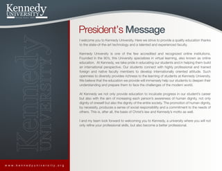 Kennedy University Providing Quality Education | PPT