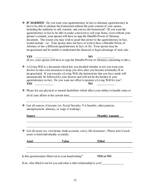 Brochure Powers of Attorney Generally