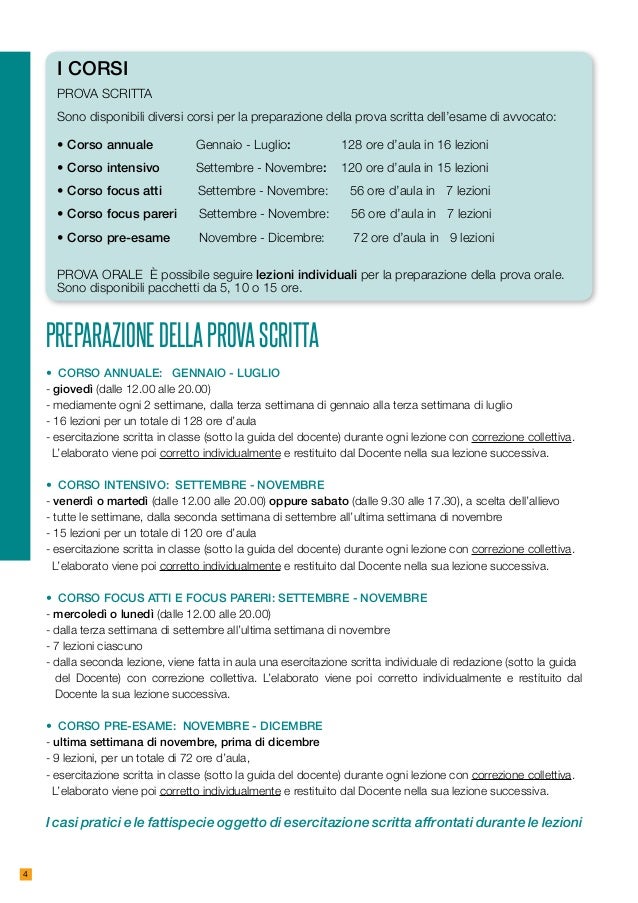 Corso Di Preparazione Esame Avvocato 2016