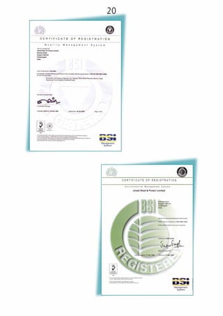 [ Corporate Office ]
New Delhi
Jindal Centre, 12 Bhikaiji Cama Place, New Delhi-110066. INDIA
Tel: +91 11 2618 8340 – 50; Fax: +91 11 2616 1271, E-mail: marketing@jindalsteel.com
[ Marketing & International Sales Division ]
Gurgaon
Plot No. 94, Sector 32, Gurgaon 122001, Haryana
Tel: +91 124 6689000; Fax: +91 124 6689101, E-mail: marketing@jindalsteel.com
[ Branch Office ]
Raigarh
Kharsia Road, Raigarh 496 001, Chattisgarh. INDIA
Tel: +91 7762 227001 – 05; Fax: +91 7762 227022, E-mail: raigarh@jspl.com
Raipur
13, K. M. Stone, G.E. Road, Mandir Hassud, Raipur – 492 101, Chattisgarh. INDIA
Tel: +91 771 2471205 – 207, 30546000; Fax: +91 771 2471214, 3054666, E-mail: jspl_raipur@rpr.jspl.com
Kolkata
Room No. 61 & 63, 6th Floor, Circular Court, 8, AJC Bose Road, Kolkata – 700 017
Tel: 033 3028 3966 / 68 / 69 / 70; Fax: 033 30283967, E-mail: ravi.shankarjspl@rediffmail.com
Mumbai
101, The Enclave, Behind Marathe Udhyog Bhawan, Opp. Appasaheb, Marathe Marg,
New Prabhadevi Road, Prabhadevi, Mumbai – 400 025
Tel : 022 66241000; Fax: 022 66241020; E-mail: atul@mum.jspl.com
Chennai
2D, Century Plaza, 560-562, Anna Salai, Teynampet, Chennai – 600 018
Tel: 044 4354 6723/24, 4217 9234; Fax: 044 42132334; E-mail: jsplchennai@airtelmail.in
20
 