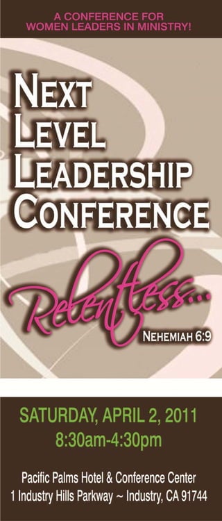 Brochure for Leadership Conference
