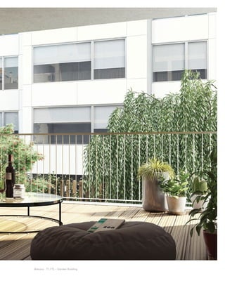 23
Balcony · T1 / T2 – Garden Building
 