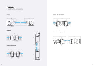128 128
155
161 mm
170 mm
A’
A
exterior
interior
173
161 mm
170 mm
A’
A
exterior
interior
sección vertical (A A’)
182
170
155
161 mm A’
212
161 mm
170 mm
A’
A
exterior
interior
167 154
COUPES
/ OUVERTURES EXTÉRIEURES
1 VANTAIL
2 VANTAUX
2 VANTAUX INDÉPENDANTS
1 VANTAIL ANTI-PINCE DOIGTS NIVEAU 2
2 VANTAUX ANTI-PINCE DOIGTS
/ 10 / 11
 