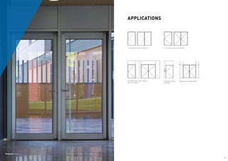 Photographe : Wenzel
1 et 2 vantaux ouverture intérieure
Ensemble menuisé avec imposte
et/ou fixes latéraux
Intégration meneau
technique
Intégration dans façade Géode
1 et 2 vantaux ouverture extérieure
APPLICATIONS
/ 17
 