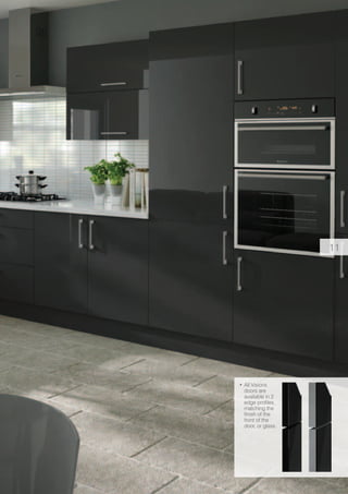 •	All Visions
doors are
available in 2
edge profiles,
matching the
finish of the
front of the
door, or glass.
11
 