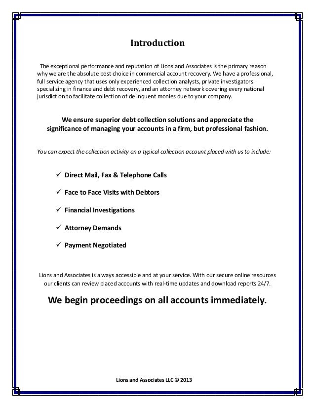 commercial debt collections and arm services
