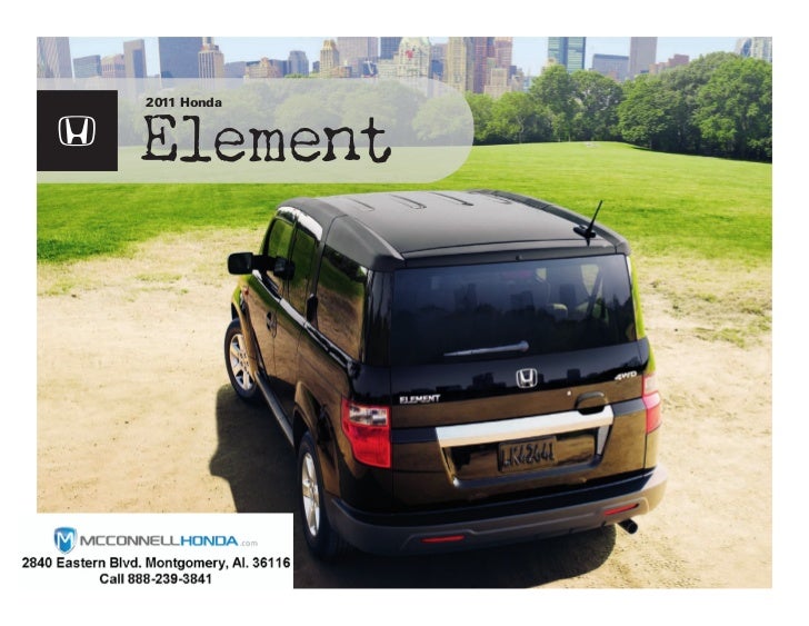 2011 Honda Element Brochure Montgomery Alabama 2011 Honda Element Brochure Montgomery Alabama