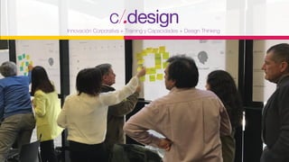 c/.designInnovación Corporativa + Training y Capacidades + Design Thinking
 