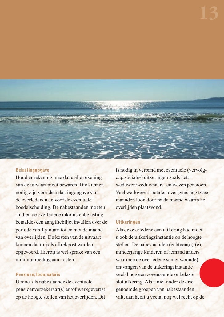 Water opzeggen bij overlijden