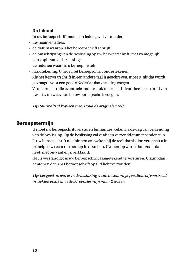 Brochure Bezwaar & Beroep