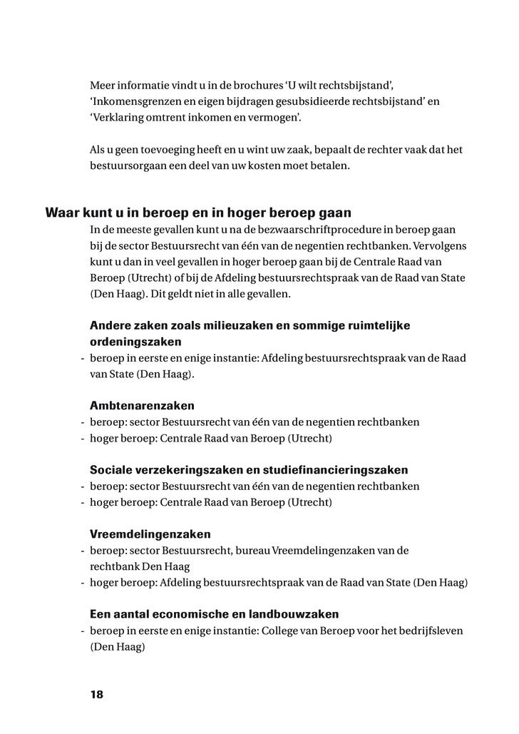 Brochure Bezwaar & Beroep