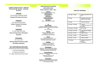 JAWATANKUASA PELAKSANA
JAW ATANKUASA INDUK                                  (BINA INSAN GURU)
PROGRAM BINA INSAN
         ...