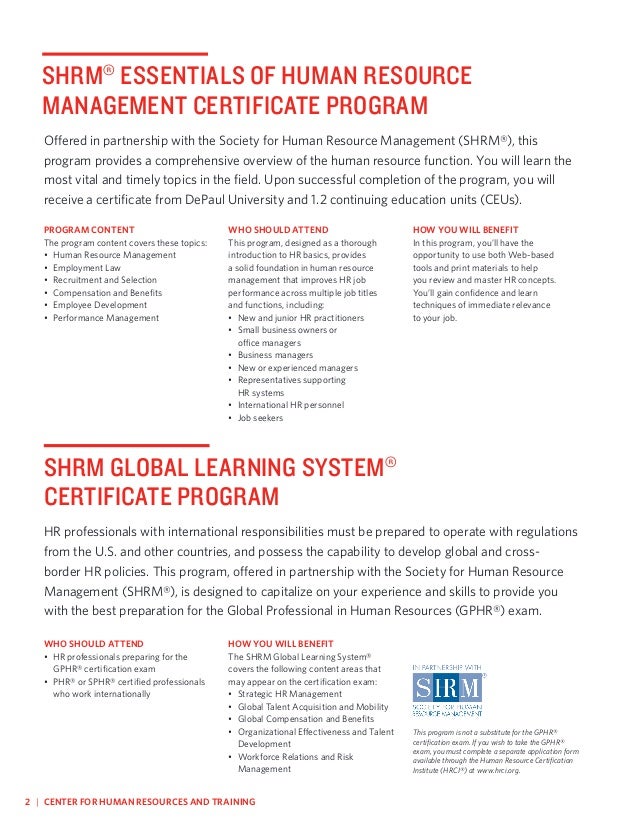 human resource master programs