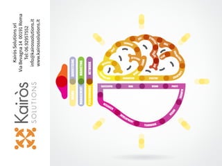 KairòsSolutionssrl
ViaBevagna1400191Roma
Tel:06.92957552
info@kairossolutions.it
www.kairossolutions.it
 