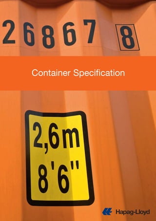 Container Ship Specifications.pdf Brochure container specification_en | PDF