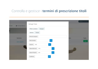 Controlla e gestisce i termini di prescrizione titoli
 