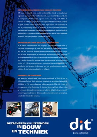 Brochure DIT Bouw en Techniek