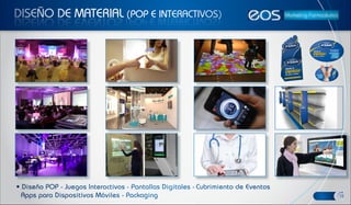 • Diseño POP - Juegos Interactivos - Pantallas Digitales -	Cubrimiento de Eventos
	Apps para Dispositivos Móviles - Packaging
DISEÑO DE MATERIAL (POP E INTERACTIVOS)DISEÑO DE EVENTOS (POP E INTERACTIVOS)
10
Marketing Farmacéutico
Siente la
de píes a cabeza
ENERGÍA!
Siente la
de píes a cabeza
ENERGÍA!
Apoyo Energizante
y amortiguación
®®
®®
DS003
DS003
 