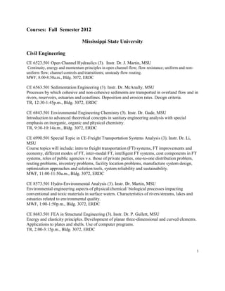 MISSISSIPPI STATE UNIVERSITY CIVIL ENGINEERING CURRICULUM visual data 4