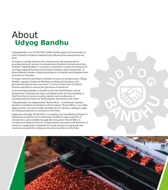 Brochure food processing for finance, subsidy & project related support