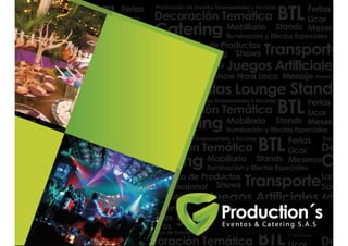 Brochure g productions eventos &amp; catering s.a.s 