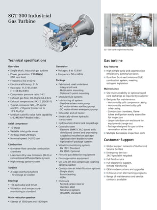 Brochure gas turbine sgt 300 for power generation | PDF