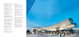 Architecte : Bblur Architecture
Photographe : McLaren Construction Group plc
CARACTÉRISTIQUES ET INNOVATIONS CLÉS
•	Uniformité visuelle. Structure aluminium
unique pour tous les aspects extérieurs. Des
lignes fines et constantes de 52 mm pour les
montants et les traverses donnent un aspect
uniforme à toute la gamme GEODE.
•	Efficacité thermique. La rupture thermique
intégrale de la structure et le recours possible
aux vitrages les plus performants permet
d’atteindre les coefficients Ucw les plus
bas. Les consommations d’énergie pour le
chauffage, l’éclairage, le rafraîchissement ou la
climatisation sont réduites.
•	Système de cadre techniquement avancé.
Des composants de grande qualité pour une
durabilité à long terme.
•	Design intelligent. Conçu pour une fabrication
et une installation de qualité.
•	A la rencontre des exigences de chaque
projet individuel. Un choix de montants allant
jusqu’à 260 mm pour les éléments structurels
et la souplesse de conception pour garantir la
rentabilité.
•	Compatibilité complète du système. Les portes
et les fenêtres à rupture de pont thermique
SOLEAL, traditionnelles TOPAZE, ou les portes
à usage intensif TITANE peuvent être utilisées
avec les mur-rideaux GEODE pour une réponse
adaptée à chaque projet.
•	Intégration de la gamme SUNEAL. Toutes les
façades GEODE peuvent recevoir les lames
de brise-soleil. Elles peuvent être fixées
directement, indépendamment sur l’ossature ou
en ventelles pour habiller la façade.
•	Ouvrants cachés. Ces solutions d’ouvrants
permettant de préserver l’aspect extérieur
de la façade peuvent être utilisées dans de
nombreuses configurations d’ouvertures
intérieures ou extérieures.
•	Détails de conception. Une large gamme de
capots extérieurs pour un plus grand choix
esthétique.
•	Choix du remplissage. Le système peut être
utilisé avec du verre, des panneaux d’isolation et
les autres types de panneaux opaques.
CONSTRUCTION
•	Construction robuste. Traverses et montants
sont assemblés en coupe droite par la
combinaison de raccords moulés fixés de face
montés en atelier, et de pièces cachées anti-
rotation. Cette conception robuste, facile à
fabriquer, offre une grande précision et une
stabilité accrue.
•	Conception de grande qualité. Des raccords
spécialement conçus, utilisés pour la liaison des
montants/traverses, permettent d’obtenir des
connections de haute qualité.
•	Traitement des angles filants. Possibilité de
poser des vitrages à 90°, sans profilé de support,
grâce à un mastic de scellement des vitrages.
•	Rentabilité. Toutes les opérations d’usinage
peuvent être effectuées à l’aide d’outils de
fabrication, afin de réduire les temps et coûts
de fabrication, et aboutir à un niveau de qualité
constant.
PERFORMANCES D’ÉTANCHÉITÉ ET THERMIQUES
•	Résistance accrue aux conditions climatiques.
Complètement injectable, le système
d’assemblage montant/traverse par raccord
permet une injection précise et contrôlée de
produit d’étanchéité pour garantir l’étanchéité.
A chaque zone de drainage, des bouchons
EPDM, positionnés entre intercalaires isolants et
serreurs évitent les infiltrations d’eau et l’ajout
de mastic d’étanchéité supplémentaire.
•	Drainage efficace. Un système de drainage
secondaire sur les montants renforce les
performances d’étanchéité et la qualité. Le
système est drainé par zone. La pression est
équilibrée afin de garantir des performances
optimales et un drainage efficace dans les
environnements les plus exigeants.
/ 7 / 9
 