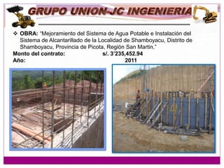  OBRA: “Construcción de Pavimento Rígido en el Jr. José Olaya cdras1-2, Jr.
Lima cdras 1-3, Jr. Comercio cdras 1-4, Jr. M...